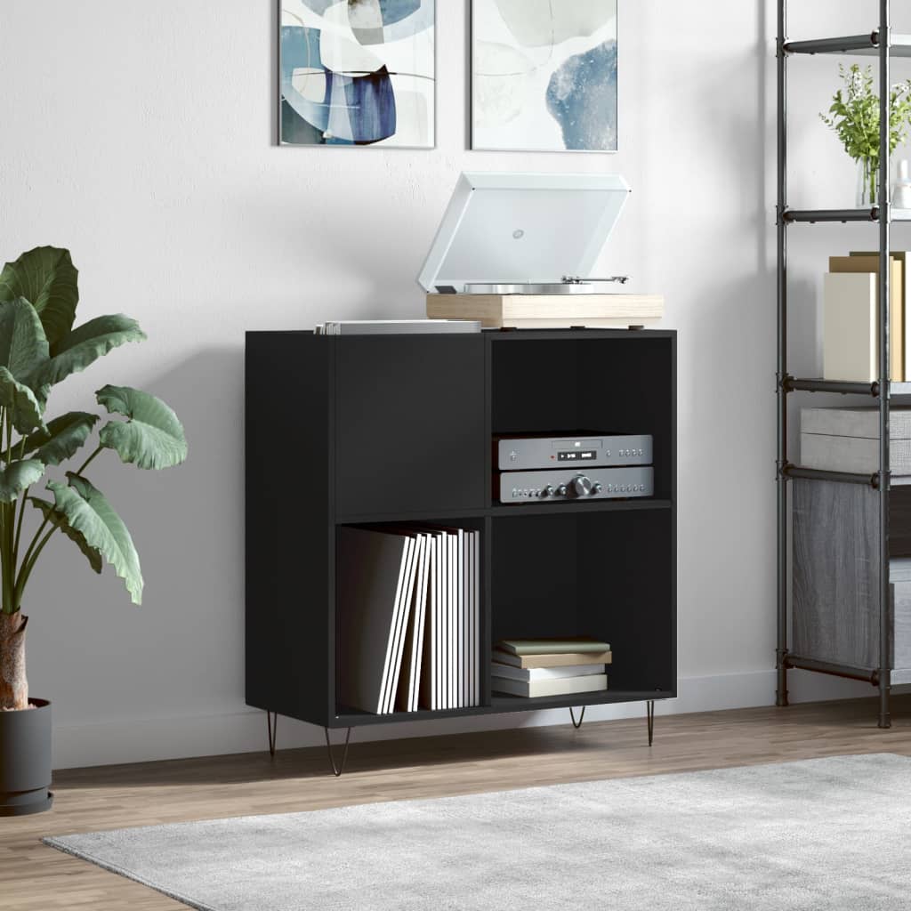 Dulap De Discuri Alb Extralucios 84,5X38X89 Cm Lemn Compozit