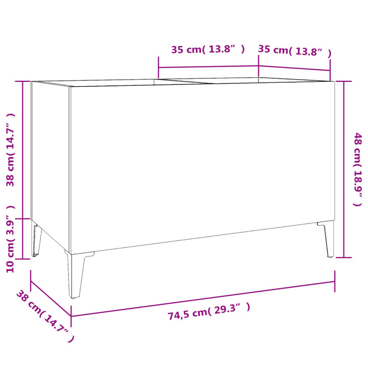 Dulap Pentru Discuri 74,5X38X48 Cm Lemn Prelucrat