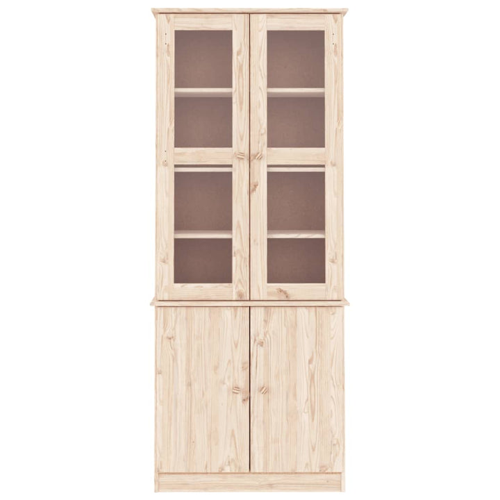 Vitrine Din Sticlă „Alta” 77X35X186,5 Cm, Lemn Masiv De Pin