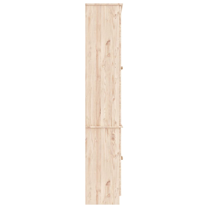 Vitrine Din Sticlă „Alta” 77X35X186,5 Cm, Lemn Masiv De Pin