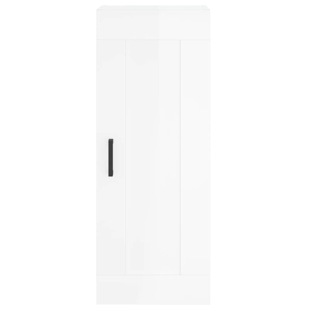 Dulap De Perete, Alb Extralucios, 34,5X34X90 Cm, Lemn Prelucrat
