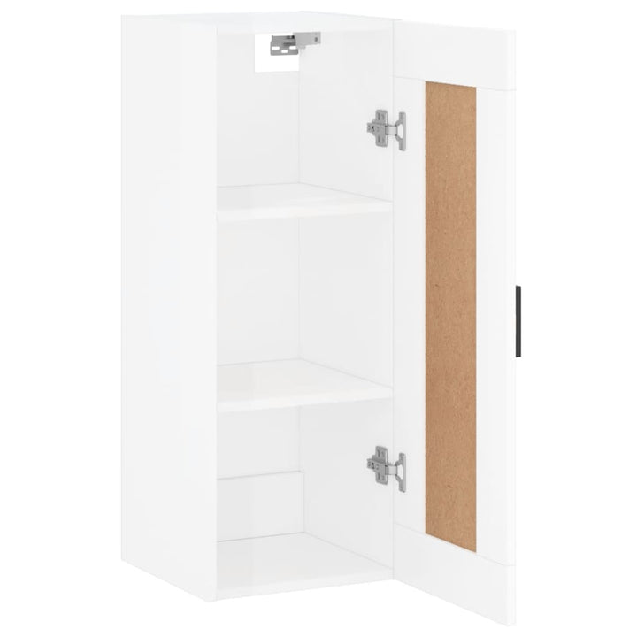 Dulap De Perete, Alb Extralucios, 34,5X34X90 Cm, Lemn Prelucrat
