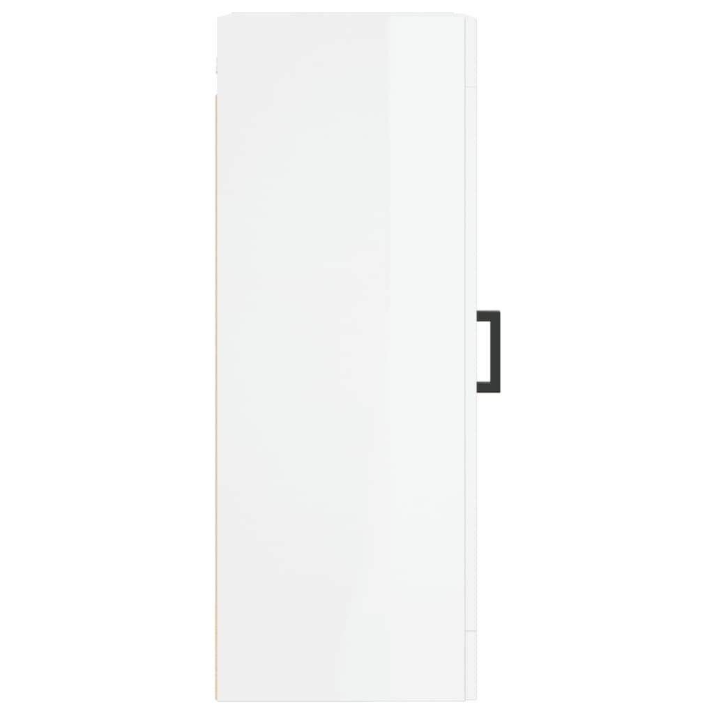 Dulap De Perete, Alb Extralucios, 34,5X34X90 Cm, Lemn Prelucrat