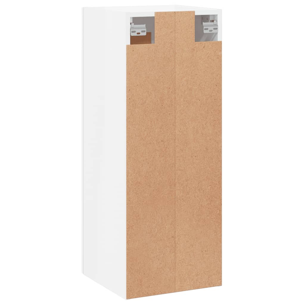 Dulap De Perete, Alb Extralucios, 34,5X34X90 Cm, Lemn Prelucrat