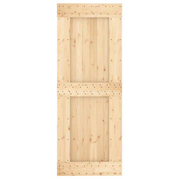 Ușă Glisantă Cu Set De Feronerie 80X210 Cm, Lemn Masiv De Pin