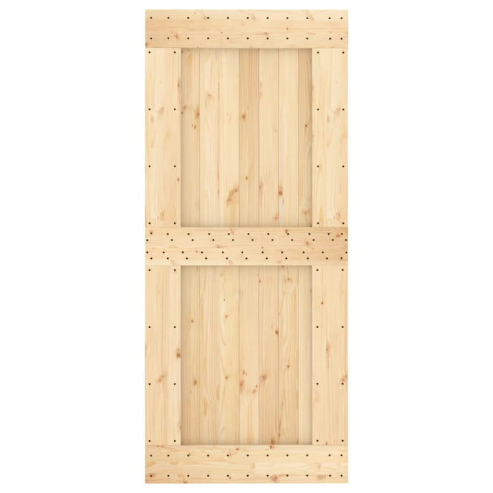 Ușă Glisantă Cu Set Feronerie, 90X210 Cm, Lemn Masiv De Pin