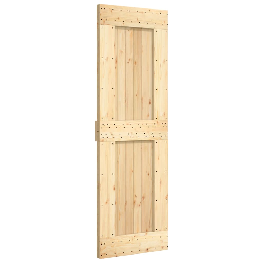 Ușă Glisantă Cu Set De Feronerie 70X210 Cm, Lemn Masiv De Pin