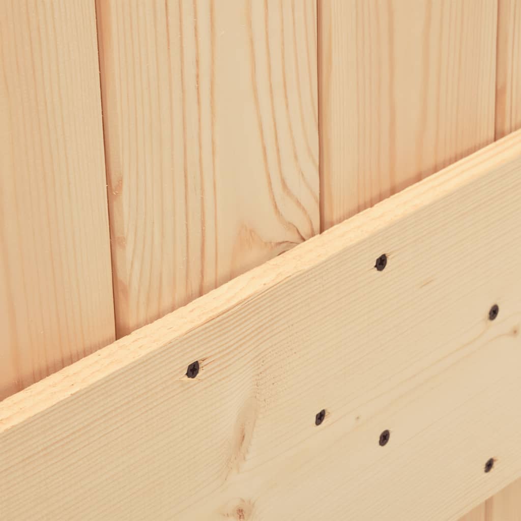 Ușă Glisantă Cu Set De Feronerie 70X210 Cm, Lemn Masiv De Pin