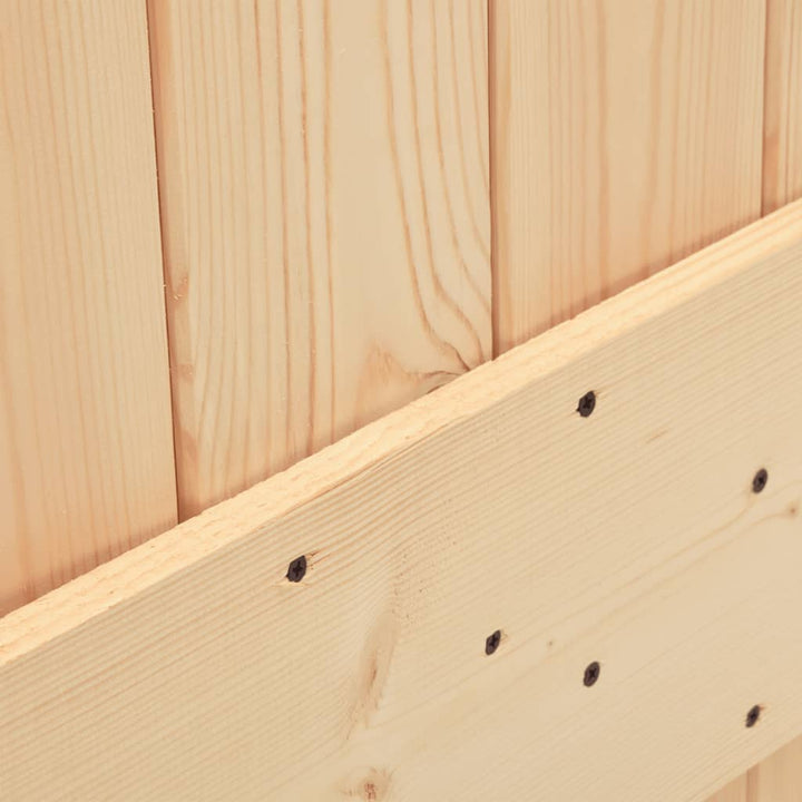 Ușă Glisantă Cu Set De Feronerie 70X210 Cm, Lemn Masiv De Pin