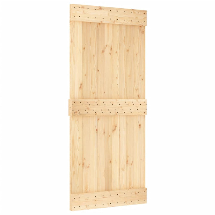 Ușă Glisantă Cu Set Feronerie, 90X210 Cm, Lemn Masiv De Pin