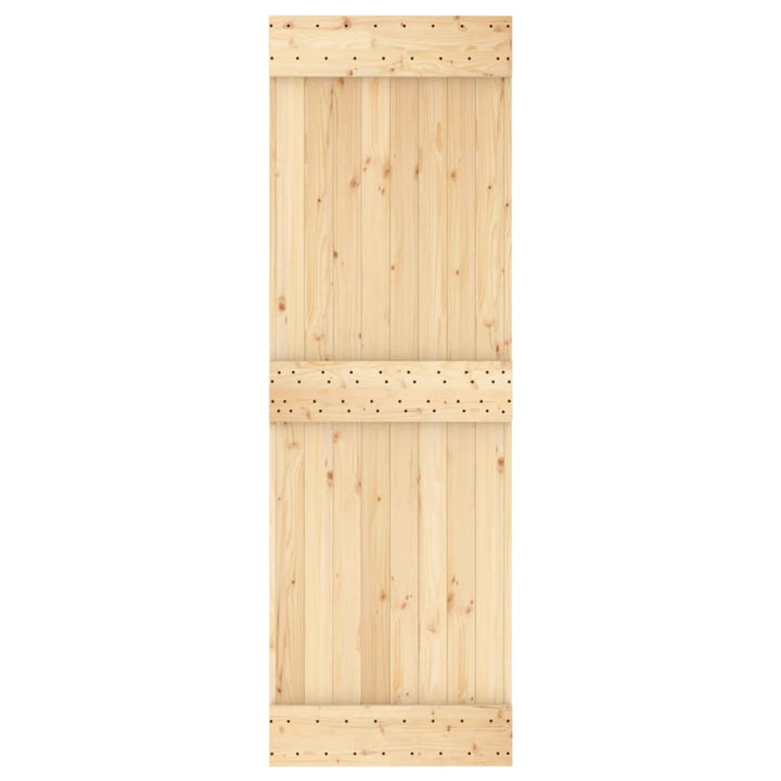 Ușă Glisantă Cu Set De Feronerie 70X210 Cm, Lemn Masiv De Pin