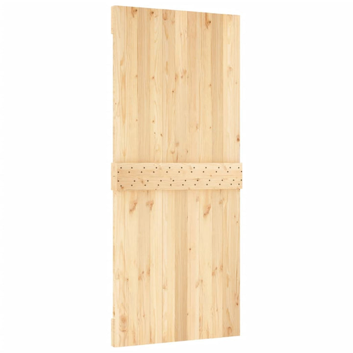 Ușă Glisantă Cu Set Feronerie, 90X210 Cm, Lemn Masiv De Pin
