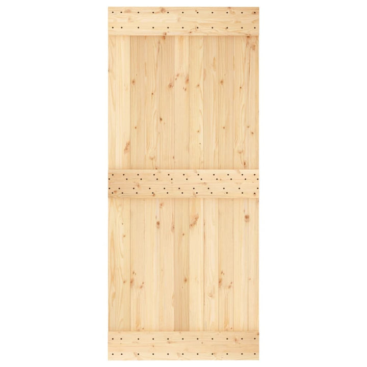 Ușă Glisantă Cu Set Feronerie, 90X210 Cm, Lemn Masiv De Pin