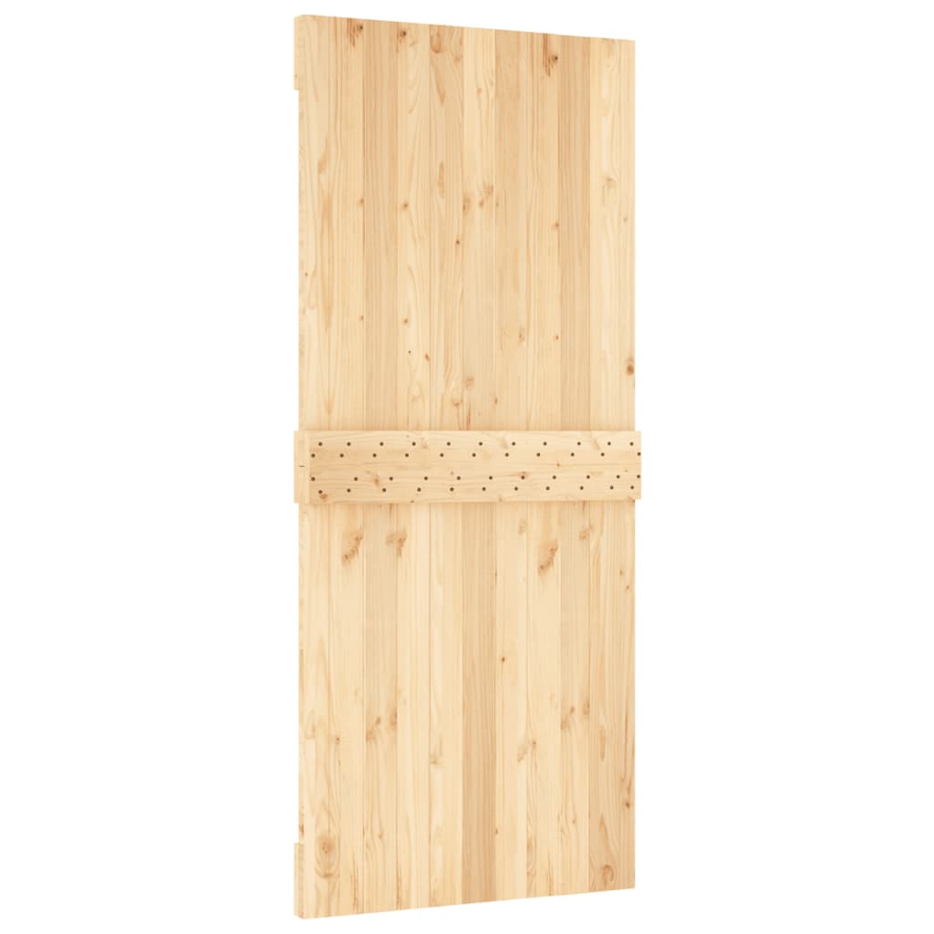 Ușă Glisantă Cu Set Feronerie, 90X210 Cm, Lemn Masiv De Pin