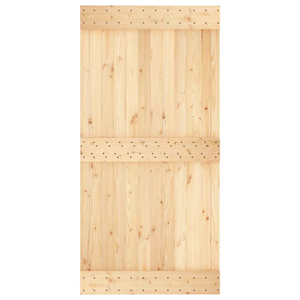 Ușă Glisantă Cu Set Feronerie, 100X210 Cm, Lemn Masiv De Pin