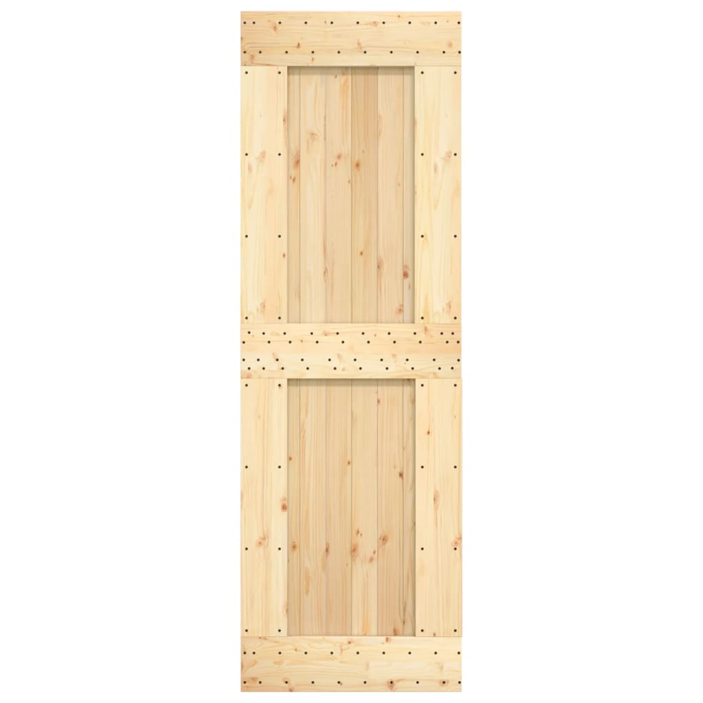 Ușă Glisantă Cu Set De Feronerie 70X210 Cm, Lemn Masiv De Pin