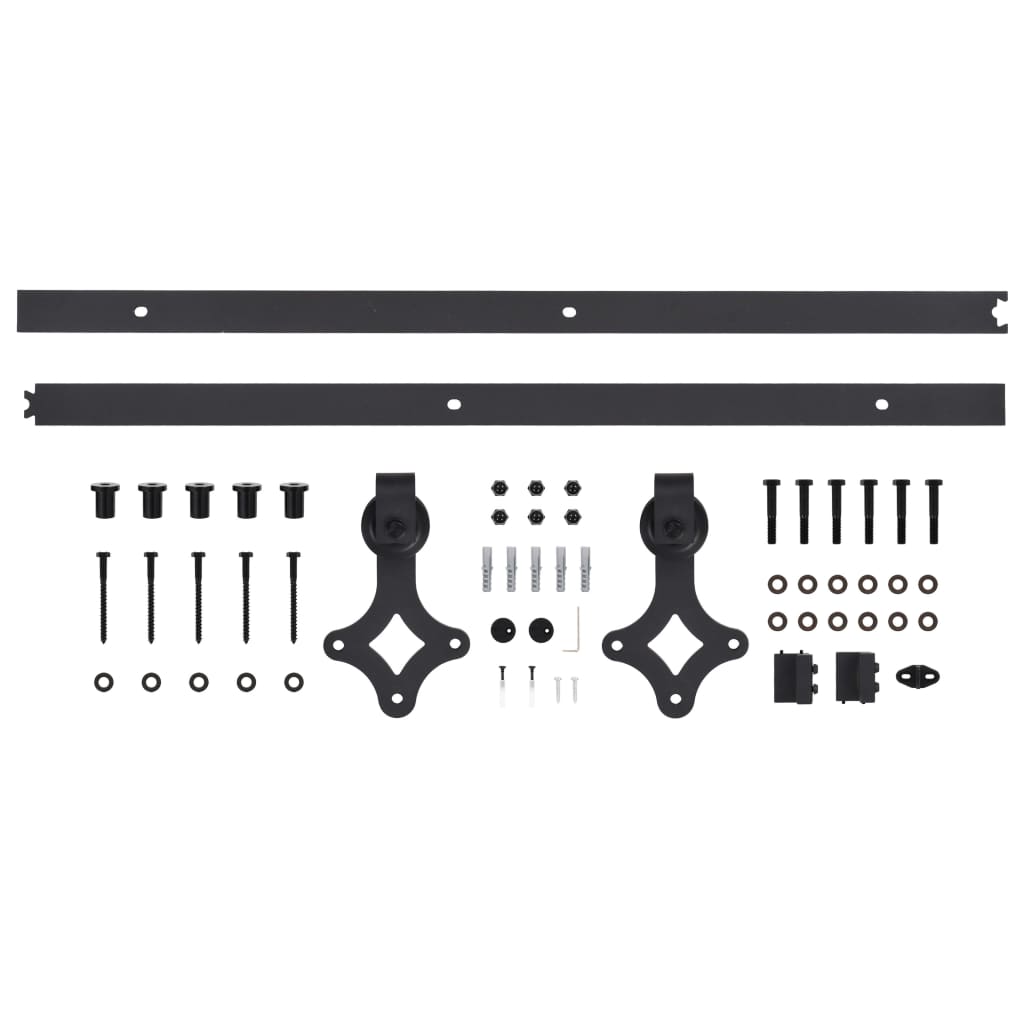 Ușă Glisantă Cu Set De Feronerie 70X210 Cm, Lemn Masiv De Pin