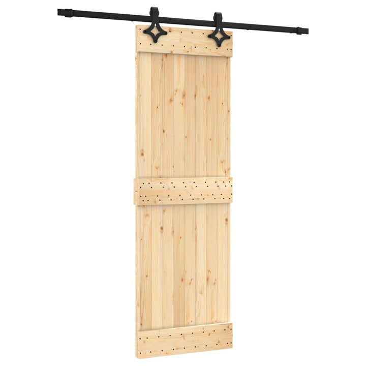 Ușă Glisantă Cu Set De Feronerie 70X210 Cm, Lemn Masiv De Pin