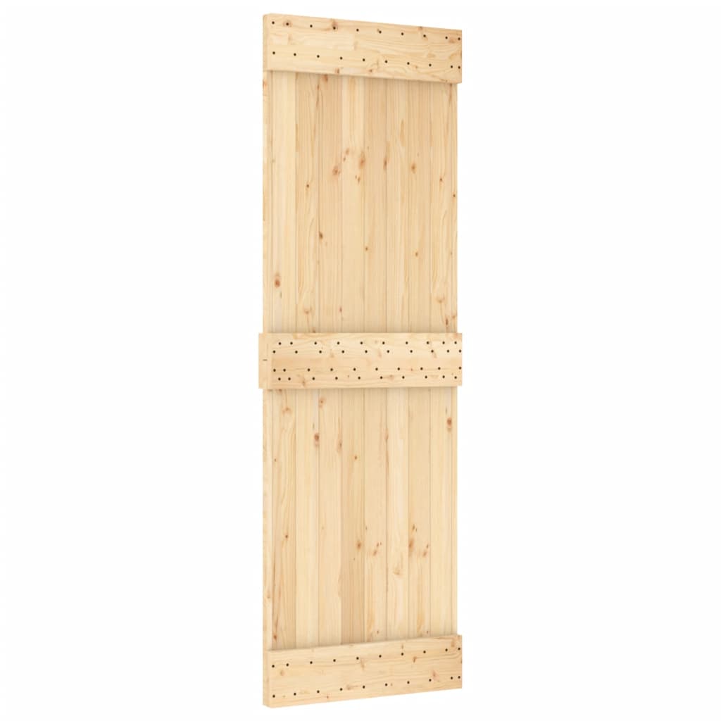 Ușă Glisantă Cu Set De Feronerie 70X210 Cm, Lemn Masiv De Pin