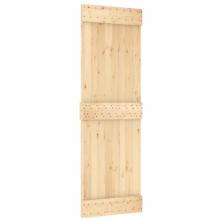 Ușă Glisantă Cu Set De Feronerie 70X210 Cm, Lemn Masiv De Pin
