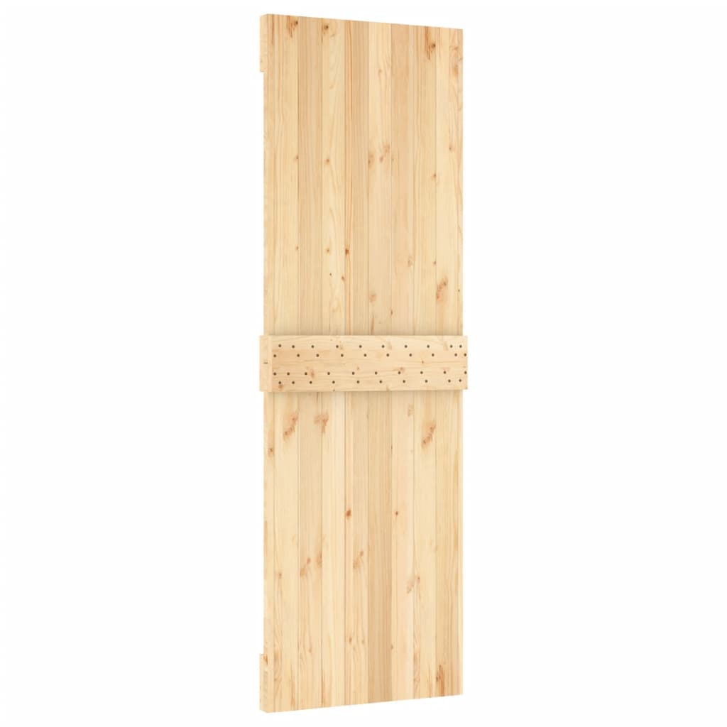 Ușă Glisantă Cu Set De Feronerie 70X210 Cm, Lemn Masiv De Pin
