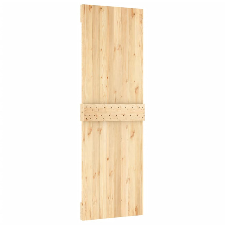 Ușă Glisantă Cu Set De Feronerie 70X210 Cm, Lemn Masiv De Pin