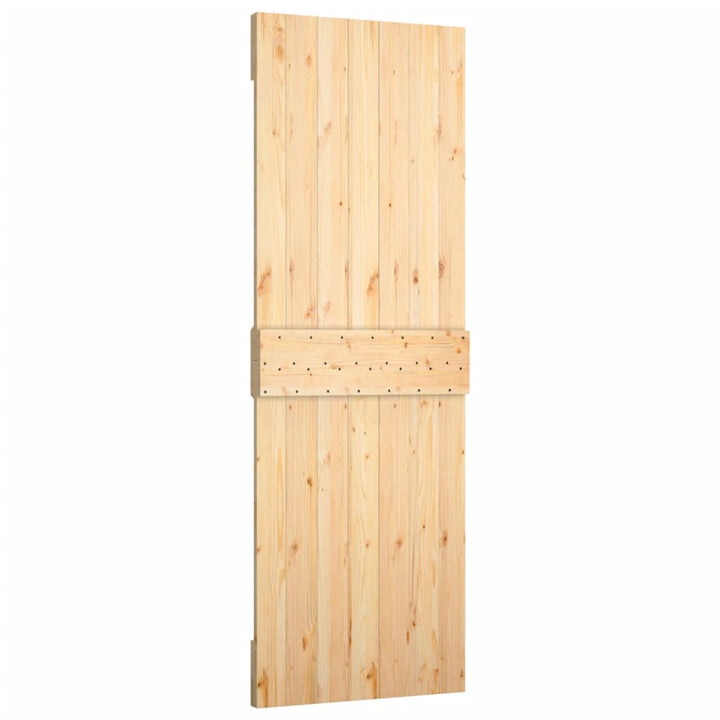 Ușă Glisantă Cu Set De Feronerie 70X210 Cm, Lemn Masiv De Pin