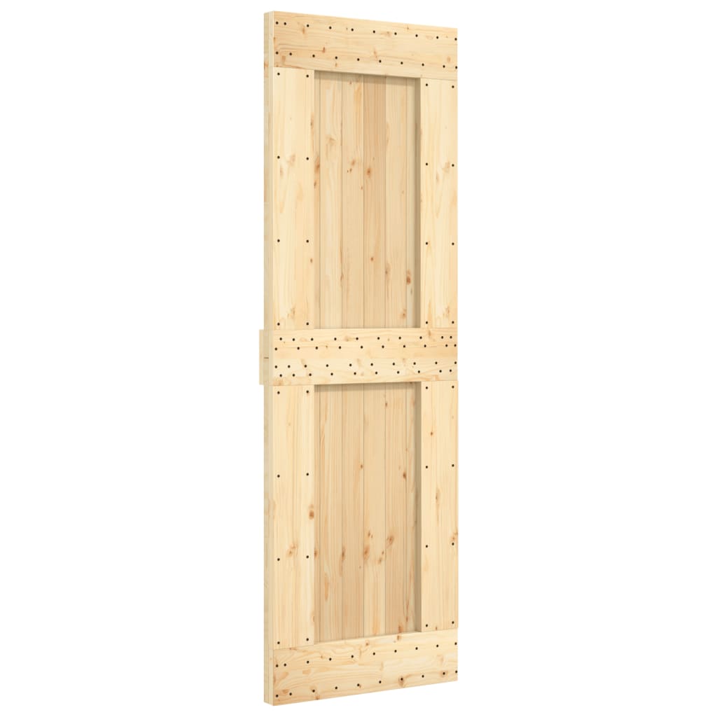 Ușă Glisantă Cu Set De Feronerie 70X210 Cm, Lemn Masiv De Pin