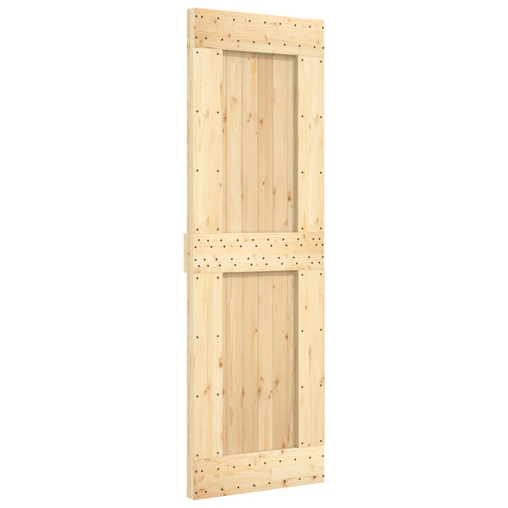 Ușă Glisantă Cu Set De Feronerie 70X210 Cm, Lemn Masiv De Pin