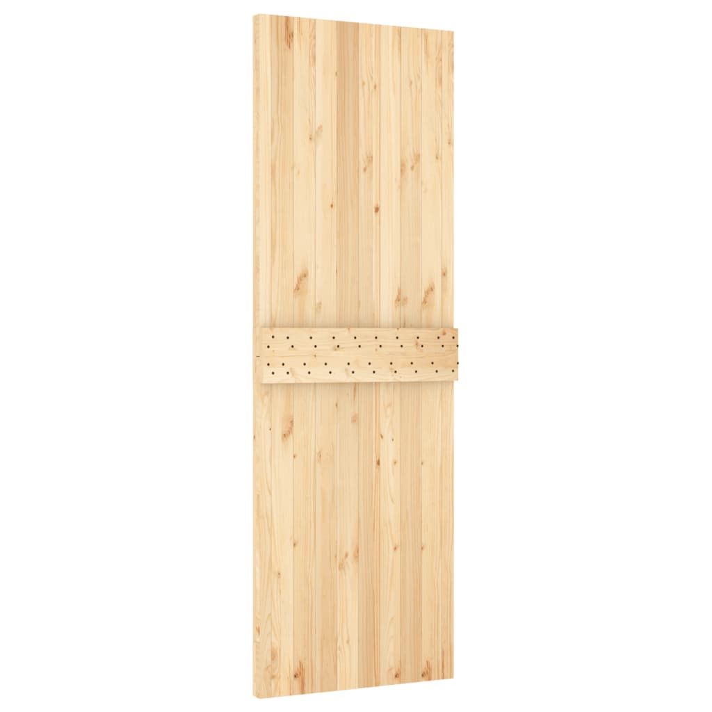 Ușă Glisantă Cu Set De Feronerie 70X210 Cm, Lemn Masiv De Pin
