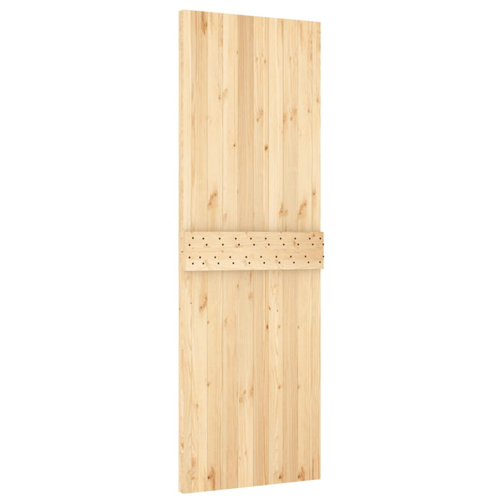 Ușă Glisantă Cu Set De Feronerie 70X210 Cm, Lemn Masiv De Pin