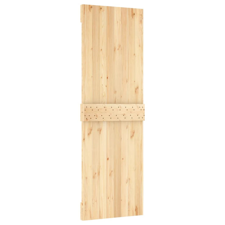 Ușă Glisantă Cu Set De Feronerie 70X210 Cm, Lemn Masiv De Pin
