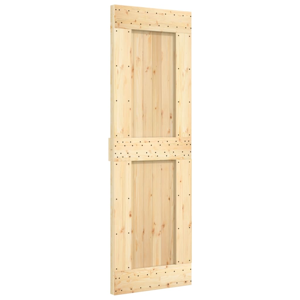 Ușă Glisantă Cu Set De Feronerie 70X210 Cm, Lemn Masiv De Pin