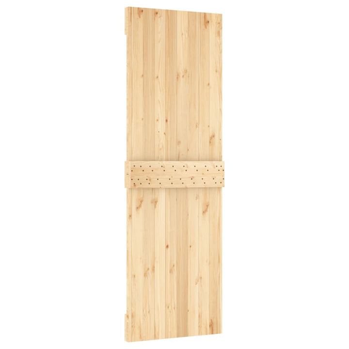 Ușă Glisantă Cu Set De Feronerie 70X210 Cm, Lemn Masiv De Pin