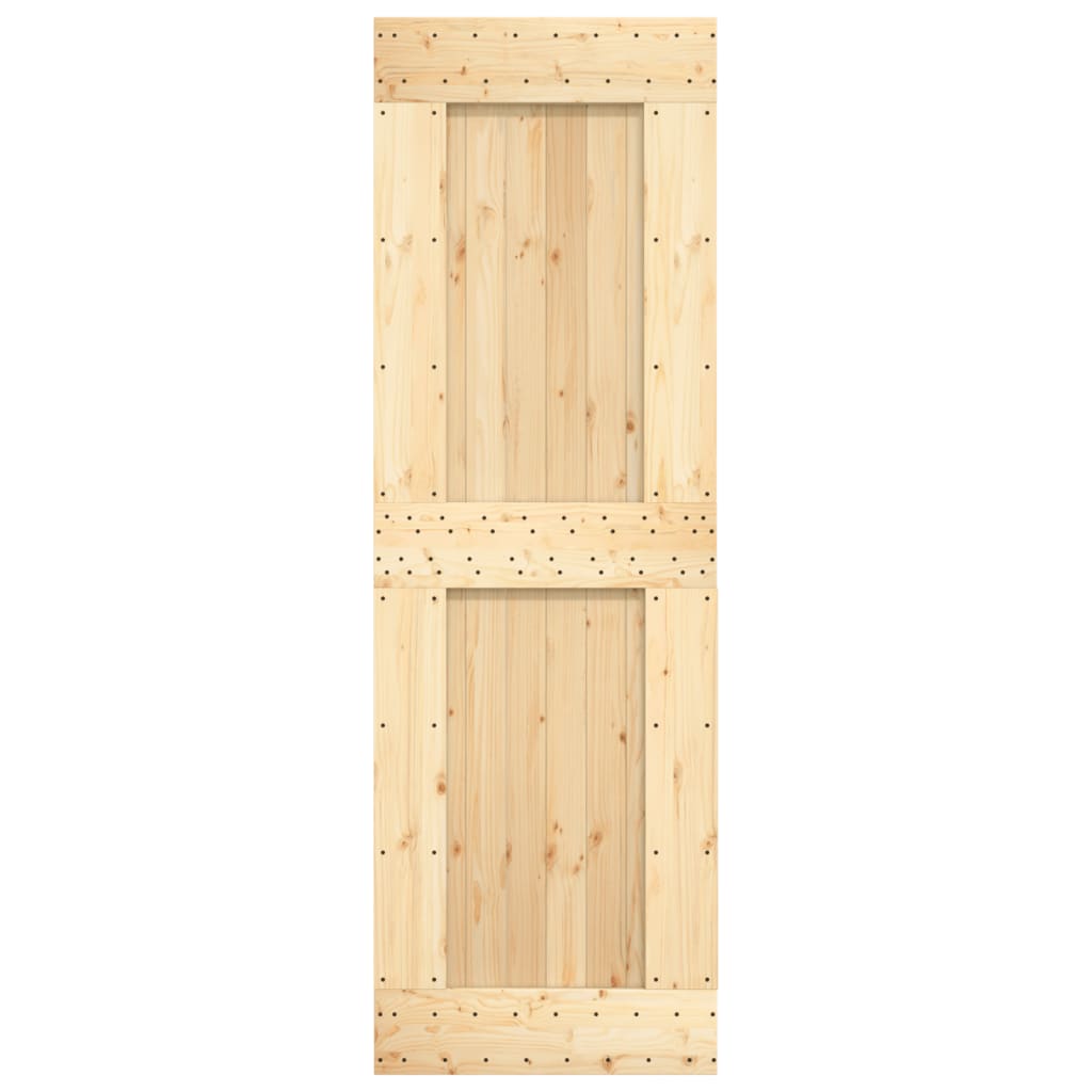 Ușă Glisantă Cu Set De Feronerie 70X210 Cm, Lemn Masiv De Pin