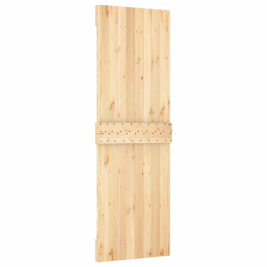 Ușă Glisantă Cu Set De Feronerie 70X210 Cm, Lemn Masiv De Pin