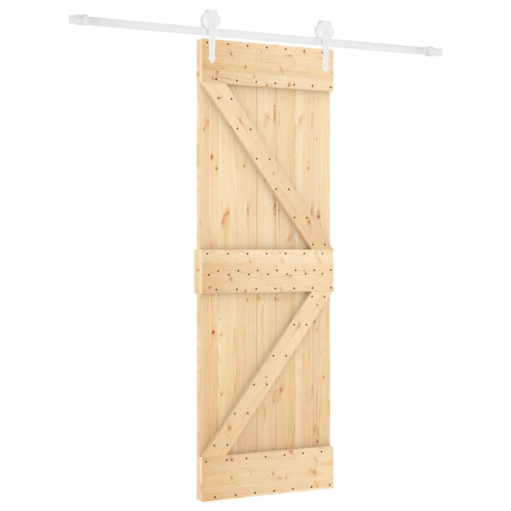 Ușă Glisantă Cu Set De Feronerie 70X210 Cm, Lemn Masiv De Pin