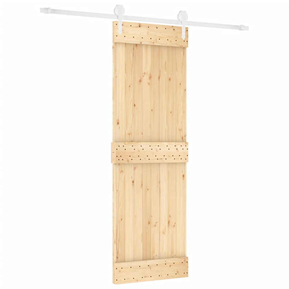 Ușă Glisantă Cu Set De Feronerie 70X210 Cm, Lemn Masiv De Pin