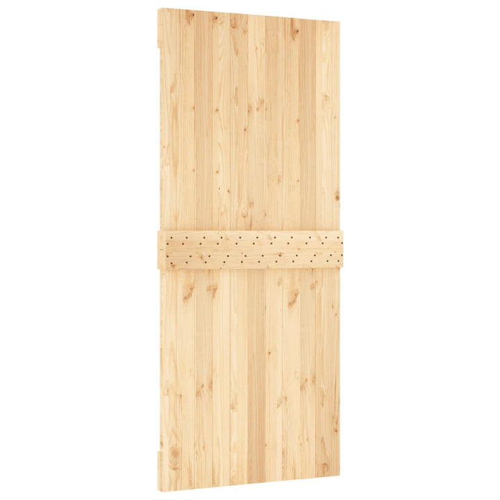 Ușă Glisantă Cu Set Feronerie, 90X210 Cm, Lemn Masiv De Pin
