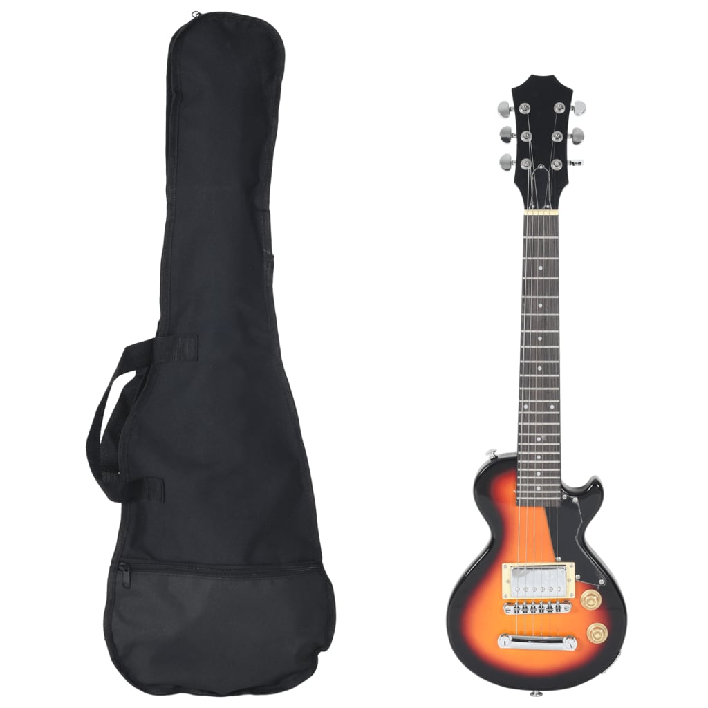 Chitara Electrică Pentru Copii, Cu Husă, Maro/Negru, 3/4 30"