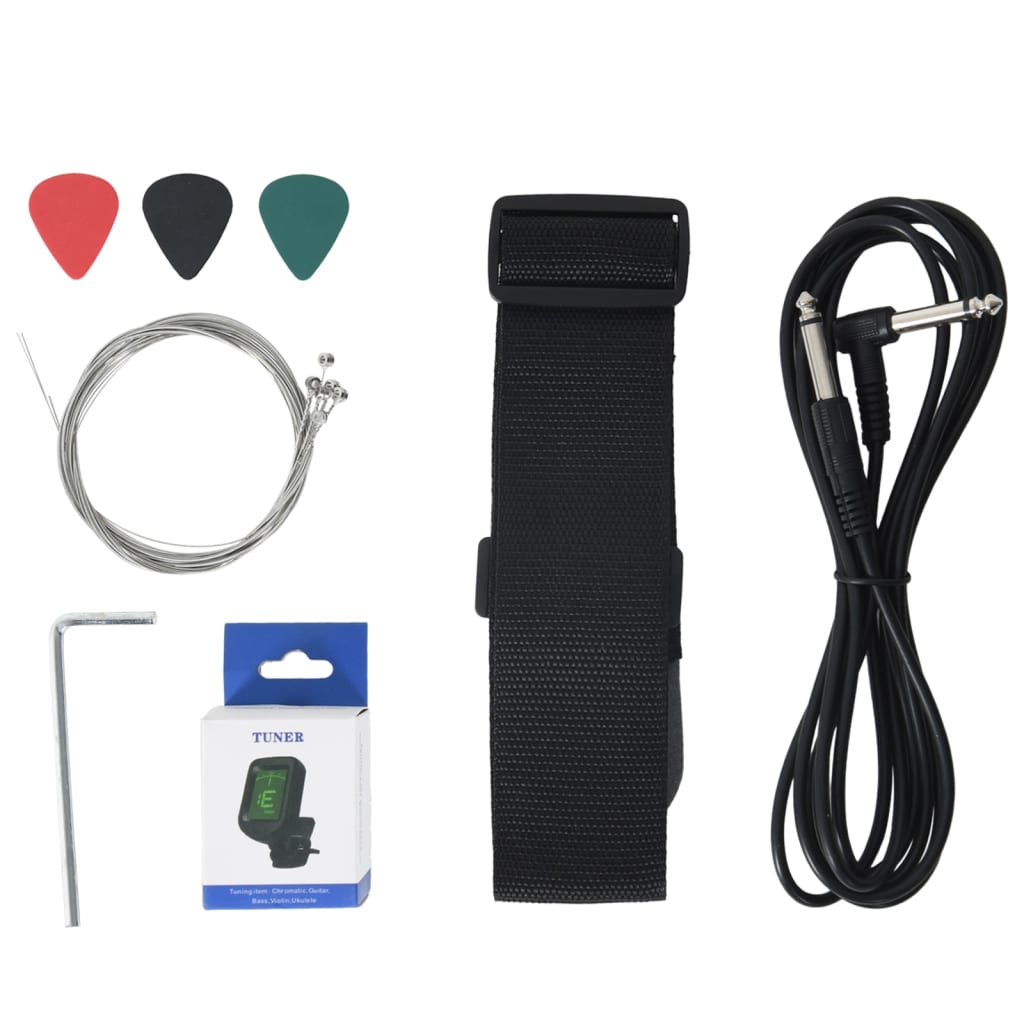 Chitara Electrică Pentru Copii, Cu Husă, Maro/Negru, 3/4 30"