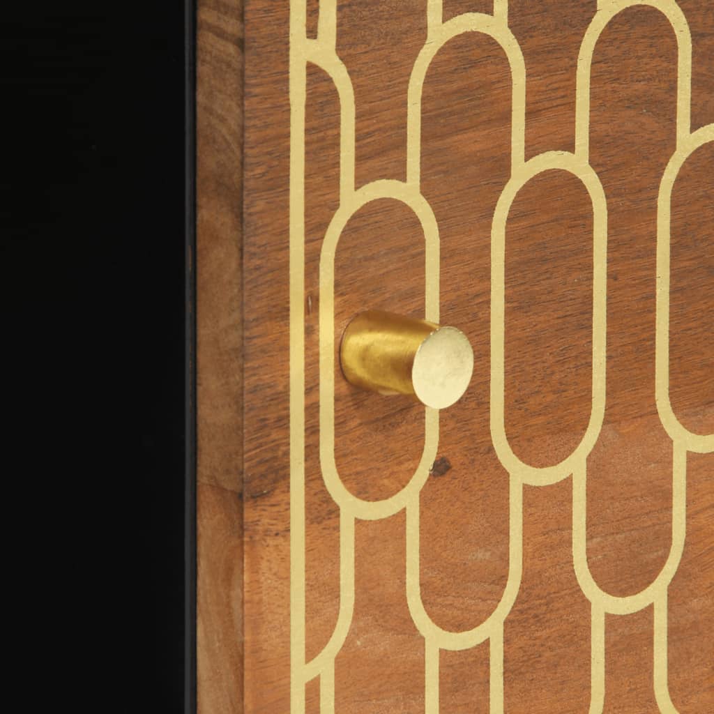 Dulap Lateral, 80X33X75 Cm, Lemn Masiv De Mango