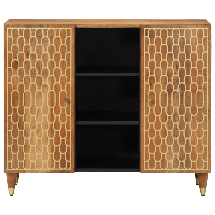 Dulap Lateral, 90X33X75 Cm, Lemn Masiv De Mango