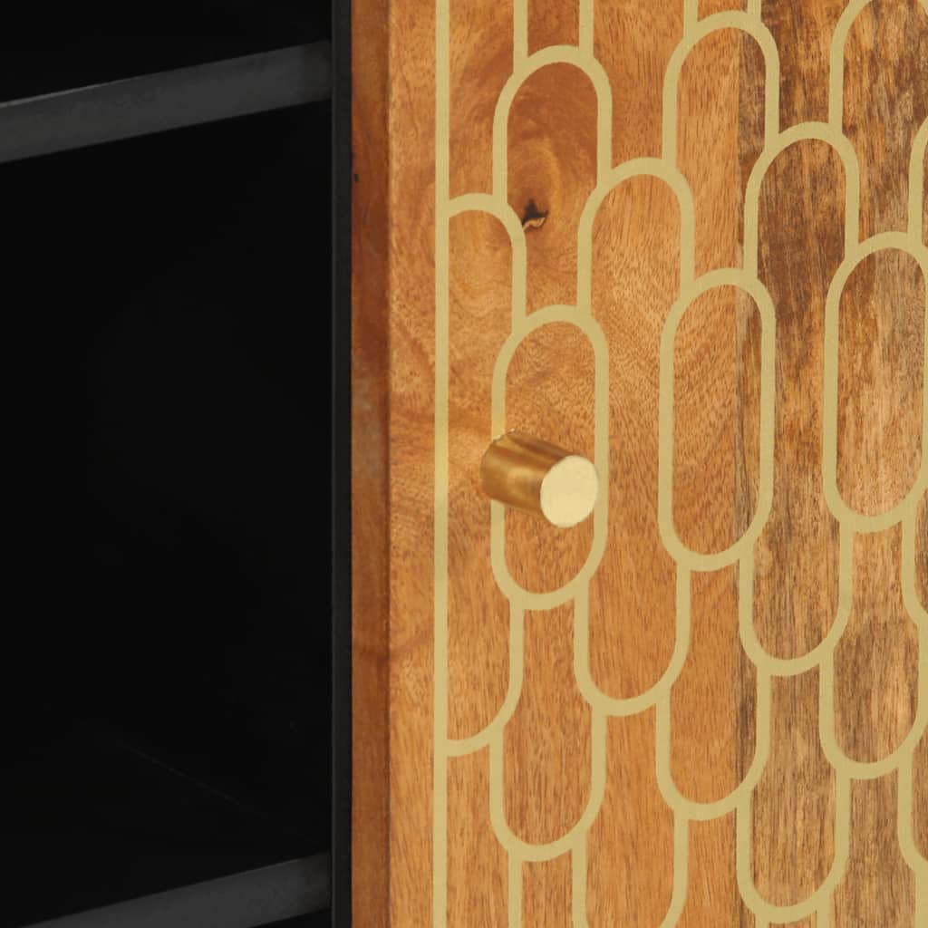 Dulap Lateral, 90X33X75 Cm, Lemn Masiv De Mango