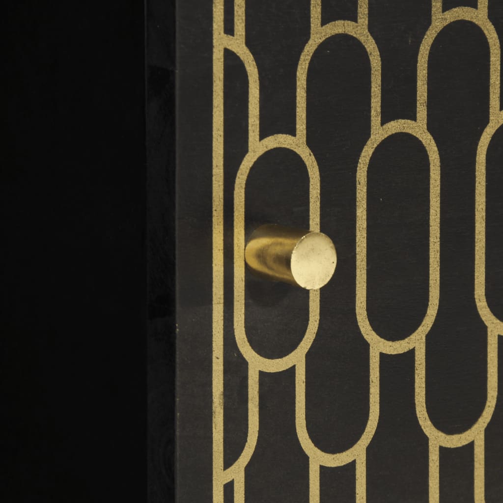 Dulap Lateral, 80X33X75 Cm, Lemn Masiv De Mango