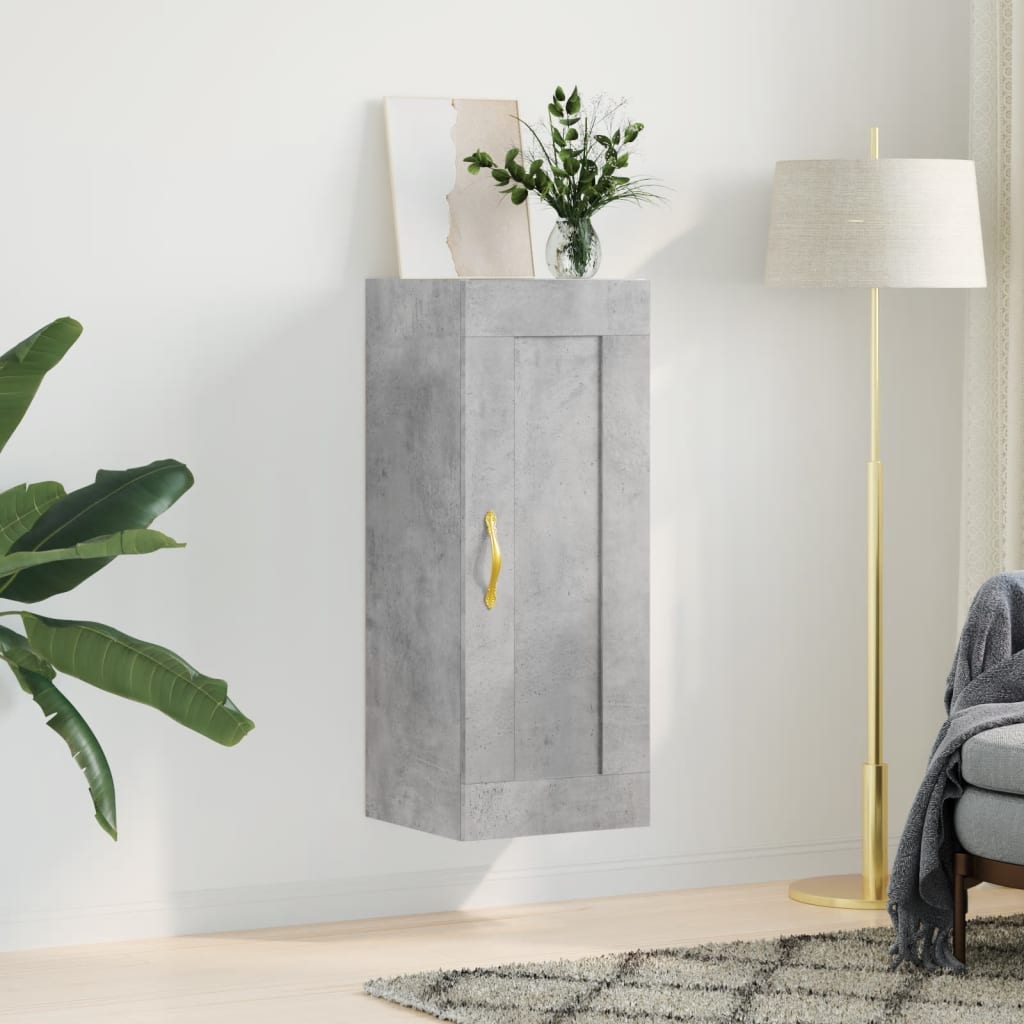 Dulap De Perete, Gri Sonoma, 34,5X34X90 Cm, Lemn Prelucrat