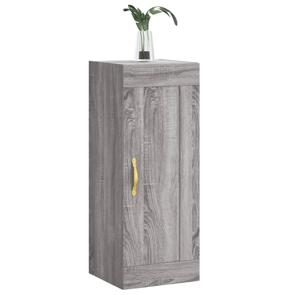 Dulap De Perete, Gri Sonoma, 34,5X34X90 Cm, Lemn Prelucrat