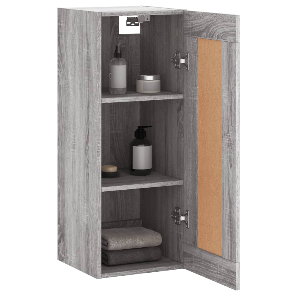 Dulap De Perete, Gri Sonoma, 34,5X34X90 Cm, Lemn Prelucrat