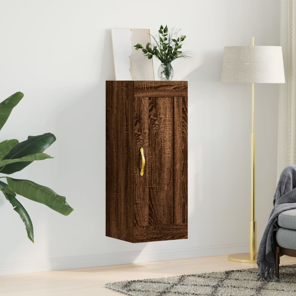 Dulap De Perete, Gri Sonoma, 34,5X34X90 Cm, Lemn Prelucrat