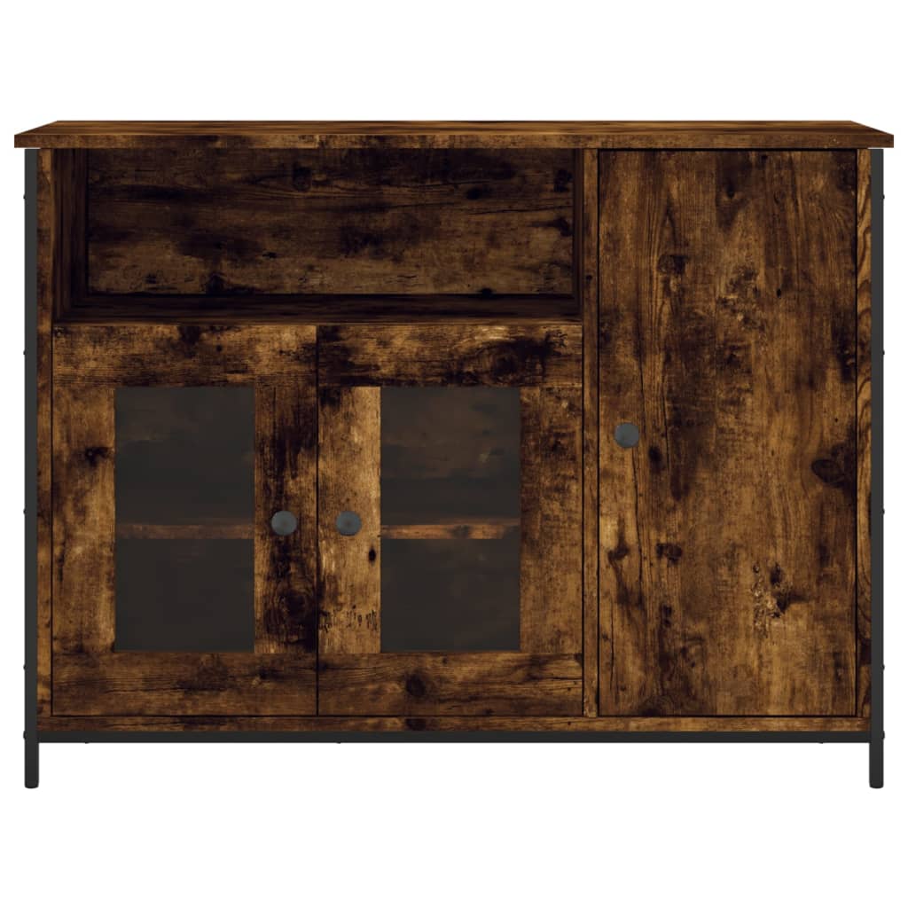 Servantă, Stejar Fumuriu, 100X35X75 Cm, Lemn Prelucrat